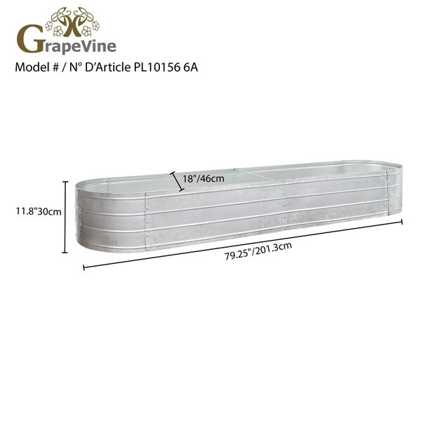 Galvanized Steel Raised Garden Bed